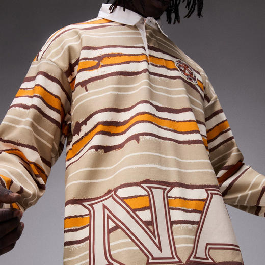 Napapijri 男士字母徽标棉质长袖polo衫 条纹 NP0A8B37SNO1 商品图3