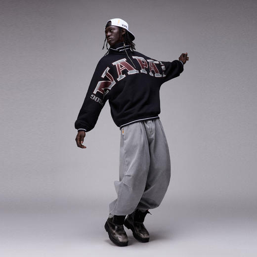 Napapijri 男士字母徽标印花混纺棉质长袖卫衣 黑色 NP0A8B389411 商品图5