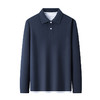 罗蒙男士春秋假两件长袖Polo衫纯色翻领百搭休闲通勤男上衣 商品缩略图4