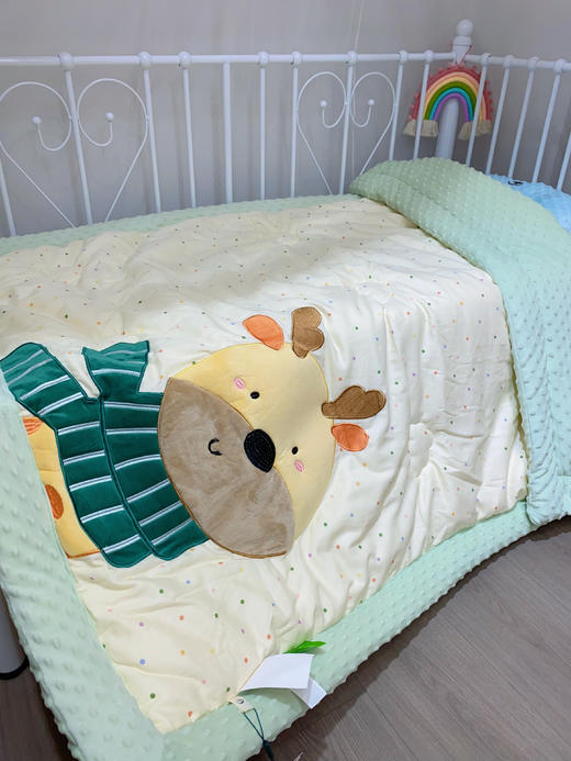 松植屋A类母婴级双层纱豆豆绒儿童安抚豆豆被宝宝新生儿被子午睡小盖被 商品图7