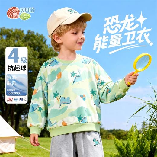 贝贝怡童装男童套头卫衣春秋季宽松型上衣2026新款儿童休闲春装ZB1FS036 商品图0