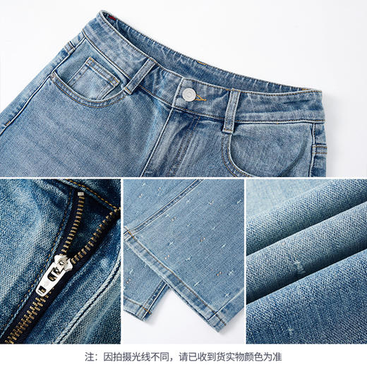 【商场同款】CNT5B79 “ 星光裤 ” 碎钻滤镜，精致细腻小直筒裤型不挑腿型 商品图6