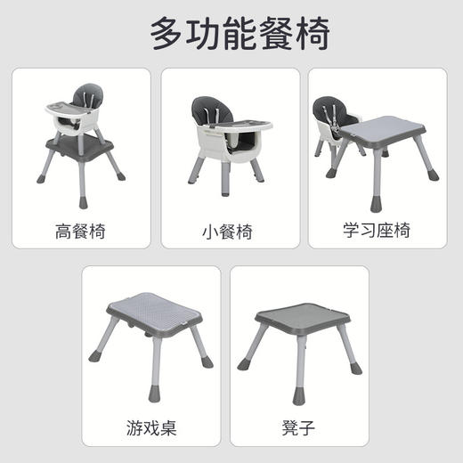 【稳固三角结构❗️安全牢固便捷】六合一儿童餐椅宝宝高餐椅多功能便携式家用婴儿餐桌椅。jc 商品图1