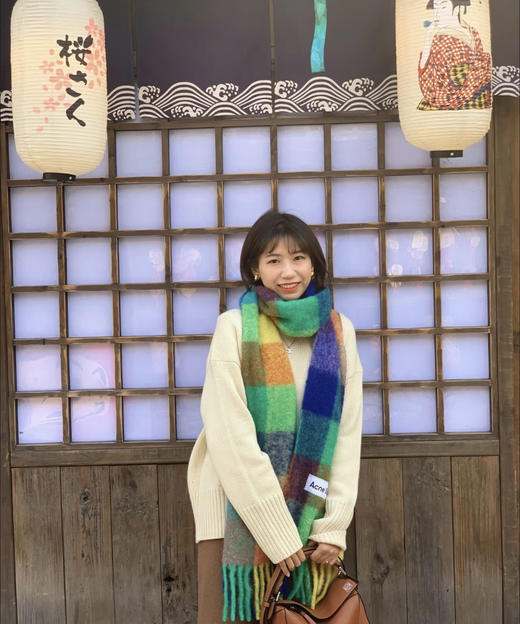 ACNE  马海毛格纹围巾 三色可选（ZT*ZS） 商品图1