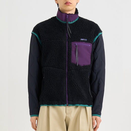 KHOKI Fleece-texture jacket 抓绒拼接外套 商品图0