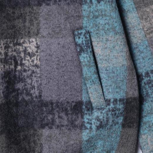 26WY51SDSA秋冬新款痞帅男装美式复古彩色格子设计半拉链立领连帽卫衣 商品图3