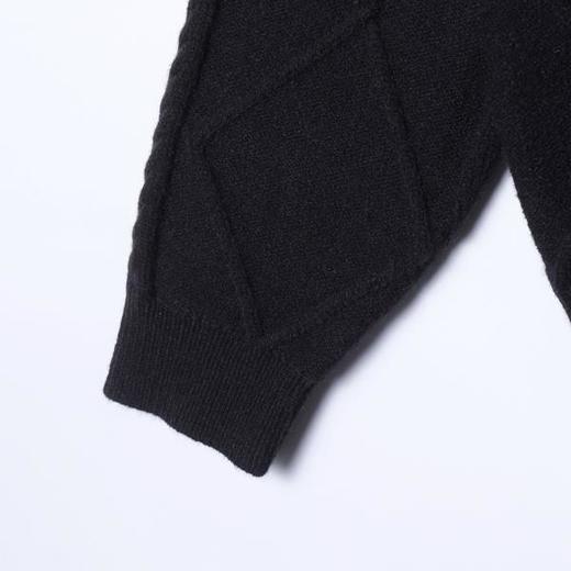 82555SDSA男士秋冬新款痞帅男装国风纯色菱形一字扣开衫毛衣百搭休闲 商品图4