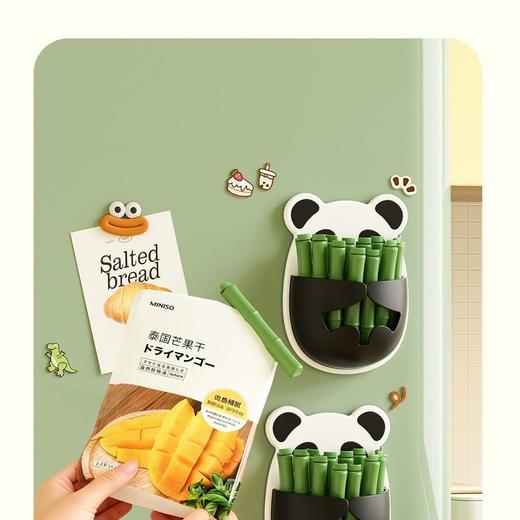 小型熊猫封口夹冰箱磁吸贴壁挂两选夹袋子零食防潮保险可爱密封夹 商品图1