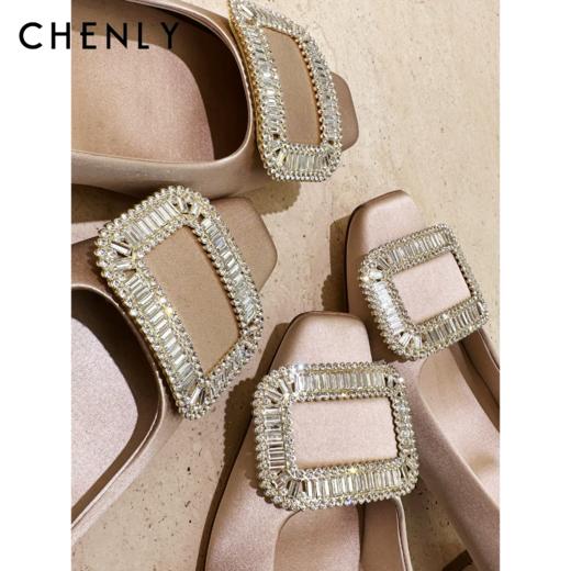 尘衣｜25F/W 经典水晶方扣方钻单鞋 商品图0