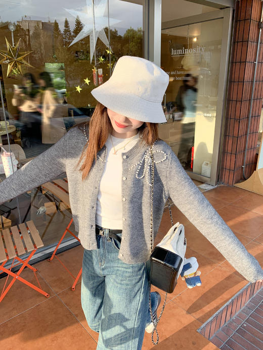 <曾小咸推荐>现货秒杀 ！微信超特价！韩系设计感针织开衫 日常209.99 立减120 秒杀89.99！！ 商品图12