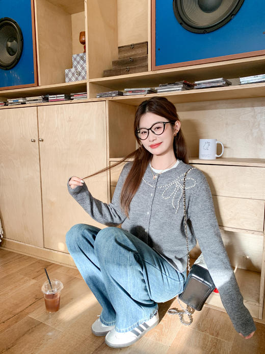 <曾小咸推荐>现货秒杀 ！微信超特价！韩系设计感针织开衫 日常209.99 立减120 秒杀89.99！！ 商品图7