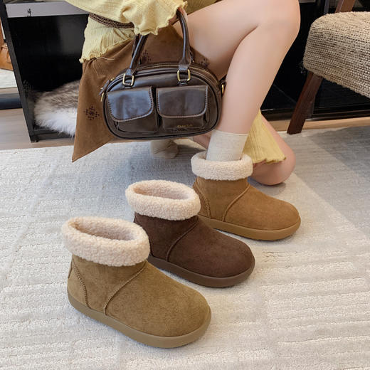 【HF】无忧购“清仓福利”小土豆厚底勃肯短靴女冬季复古加绒保暖毛毛雪地靴5501/5502/5509（截单后3-5天发货） 商品图4