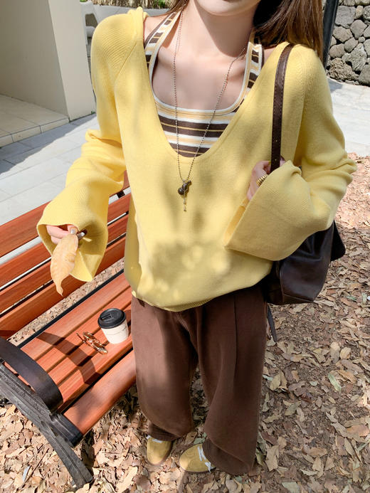 <曾小咸推荐>现货秒杀 ！微信超特价！韩系V领连帽针织衫 日常209.99 立减110 秒杀99.99！！条纹吊带背心 日常99.99 立减60 秒杀39.99！！ 商品图13