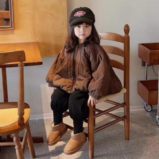 🥳【岁愿男女童加绒保暖潮酷百搭皮面雪地靴K23】加绒加厚内里，保暖舒适，不管是幼儿园宝宝还是小学生都能穿~💯品牌直发！ 商品图0