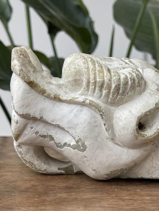 鸡骨白沁白玉龙首形笔洗，顺丰包邮 商品图1