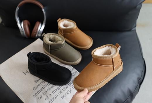 🥳【岁愿男女童加绒保暖潮酷百搭皮面雪地靴K23】加绒加厚内里，保暖舒适，不管是幼儿园宝宝还是小学生都能穿~💯品牌直发！ 商品图3