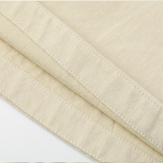 Famecoco范可儿通勤舒适棉质半裙秋季织带拼接松紧腰设计感中长款A字半身裙FAB6HA010 商品图2