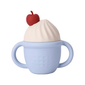 TinyStarse 冰淇淋水杯 防尘盖硅胶吸管水杯宝宝婴幼儿童不漏水耐摔6月+