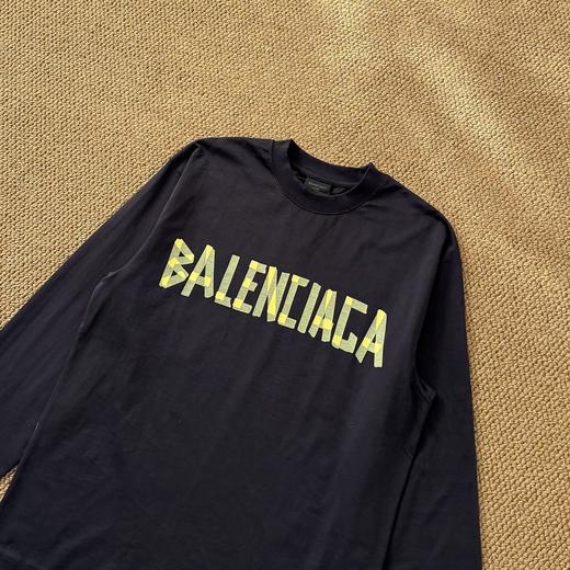 跨年售后 巴黎世家男女款胶带字母LOGO印花破坏长袖T恤 yh 340132 商品图4