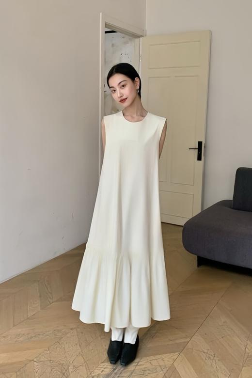 Kai & Kiera 极简无袖A字宽松大摆气质连衣裙 22049 商品图1