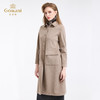 乔万尼宽松H型羊毛呢大贴袋单排扣直筒中长款大衣ED4A746 商品缩略图1