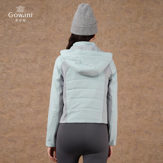 乔万尼休闲减龄运动风修身舒适保暖连帽棉服外套ED1K902 商品图4