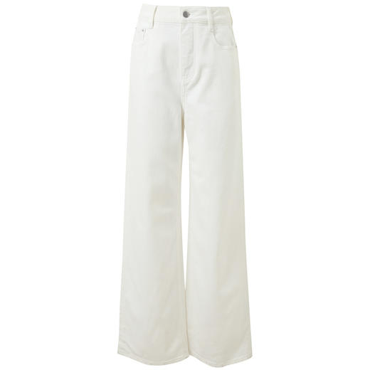 【宋轶同款】[防透小白裤]三彩2026春季新款白色牛仔裤高腰直筒裤长裤休闲Z 商品图4