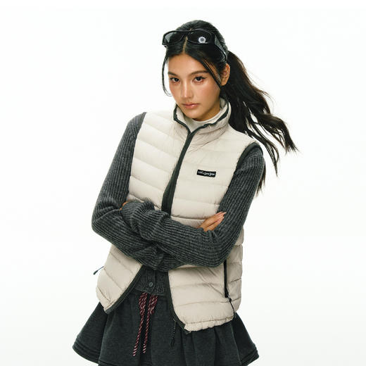 Ariseism 美式复古高级感排骨羽绒马夹外套女秋冬新款保暖上衣 商品图2