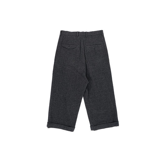 YOKO SAKAMOTO DOUBLE PLEATED CROPPED 羊毛羊绒混纺阔腿裤 商品图4