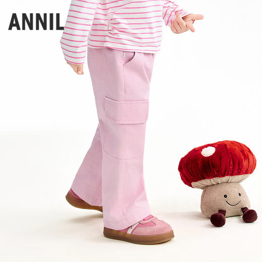 【实体店同款】女童全腰梭织长裤春季新款安奈儿童装XG616065 商品图2