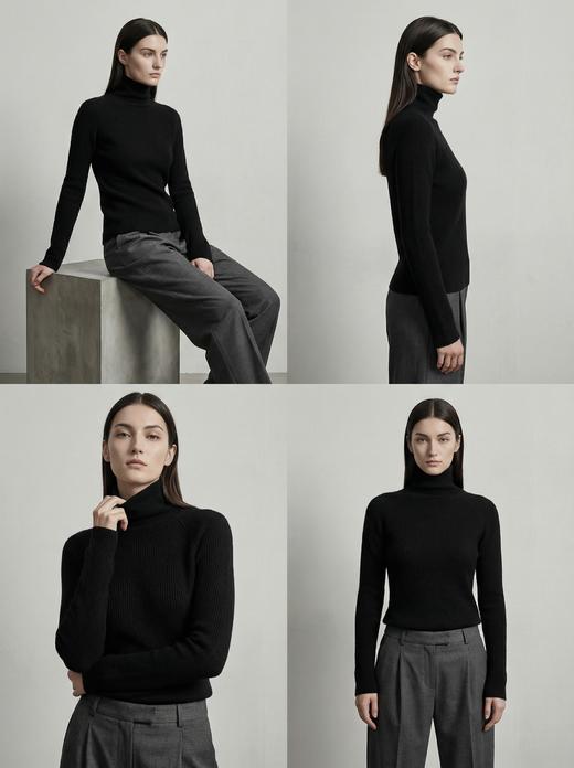 【咕咕同款】KINGDEER/KD秋冬新款女式长袖高领羊绒衫 约175g L805927经典基本款/气质款/100%山羊绒鹿王 商品图4