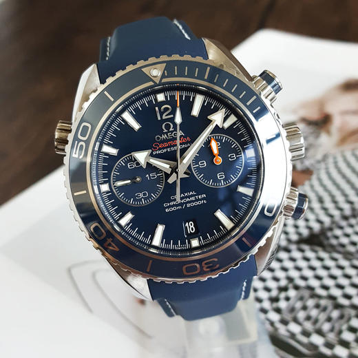 【95新】OMEGA 欧米茄232.92.46.51.03.001天文台认证同轴自动机械机芯日期显示、计时46MM（男款）海马系列钛金属 050126NJS01 商品图3