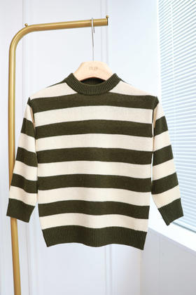 儿童时尚条纹羊毛衣