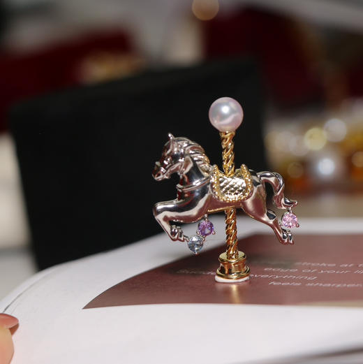 氛围感治愈系 马年胸针akoya海水珠6-7mm 圣诞雪人淡水胸针&幸运鹿角胸针&中国风珍珠小红绳 商品图0