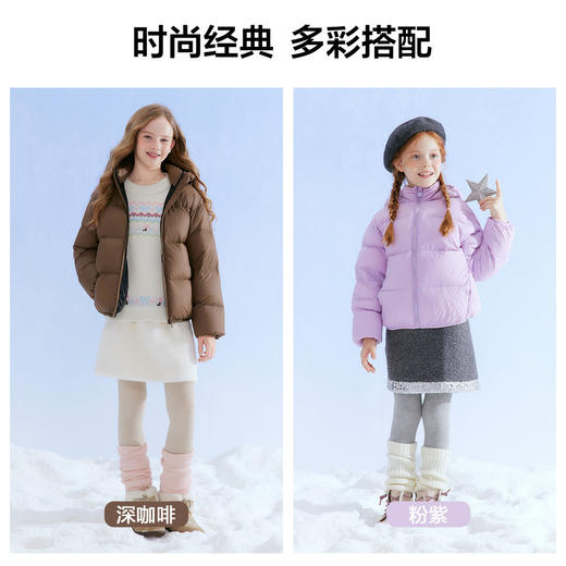 笛莎Deesha  【轻炉亲子系列】亲子装童装女童羽绒服儿童三防冬季外套 商品图4