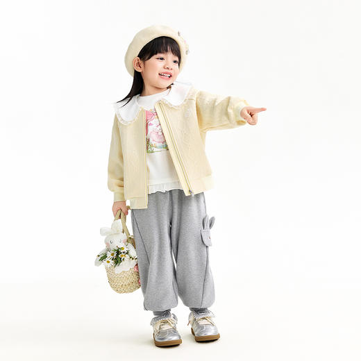 【实体店同款】女童全腰针织长裤春季新款安奈儿童装XG616068 商品图3