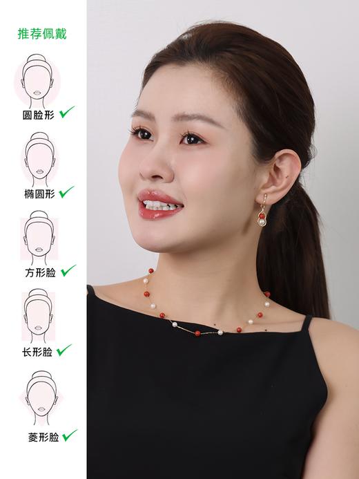 【天猫同款】葫芦-18k金南红钻石/akoya珍珠耳夹 5-7mm 商品图1