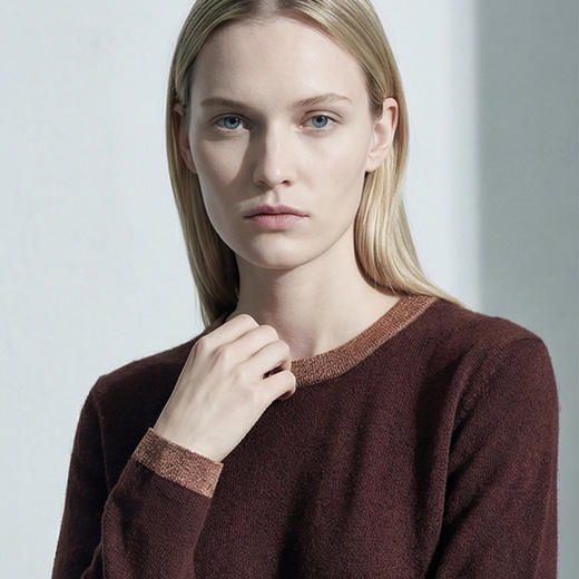 KINGDEER/KD秋冬新款女式长袖羊绒衫 约222g L805870经典基本款/气质款/100%山羊绒鹿王 商品图10