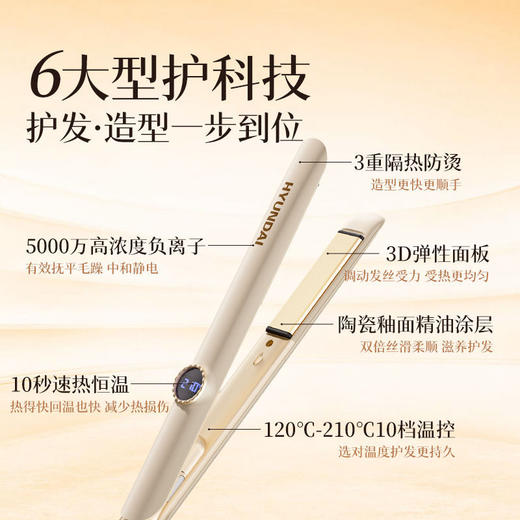 【直卷两用❗️持久定型】夹板负离子不伤发直板夹直卷两用持久定型蓬松拉直板宿舍。jc 商品图2