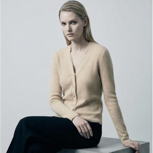 KINGDEER/KD秋冬新款女式v领慵懒休闲羊绒衫L805567经典基本款/气质款鹿王 红色 商品图12