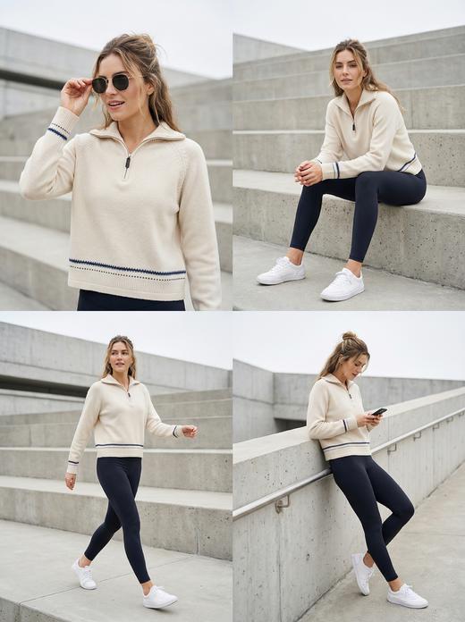 KINGDEER/KD外套加厚【棕标甄选】秋冬羊绒衫慵羊绒衫L805924轻运动/花朵/休闲款鹿王 商品图1