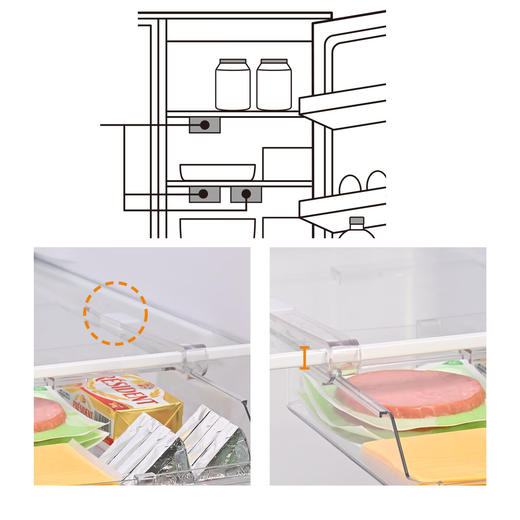 NITORI宜得利家居 可伸缩冷藏室棚下收纳盒 商品图2