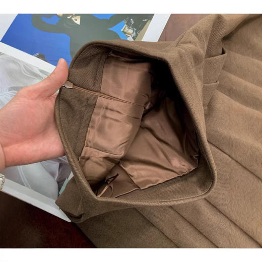 福利款！太好穿~2026加厚斜纹面料立体剪裁毛呢百褶半裙女秋冬！ 商品图1