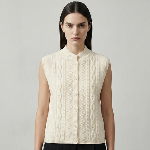 【咕咕同款】KINGDEER/KD秋冬新款女式马甲羊绒衫L805847经典基本款/气质款鹿王 商品图11