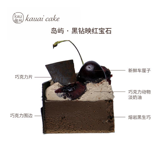 2026年马年新品蛋糕  岛屿*黑钻映红宝石  熔岩巧克力生日蛋糕（深圳同城） 商品图4