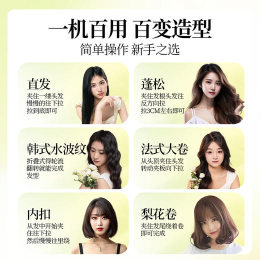 春节不打烊【3D可浮动面板❗️顺滑不扯发】敏煌圆弧形曲面高颅顶弧形夹板四档温控直发器不伤发蓬松卷发棒。jc 商品图2