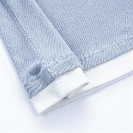 罗蒙男士春秋假两件长袖圆领T恤舒适时尚男长袖上衣通勤T恤 商品图11