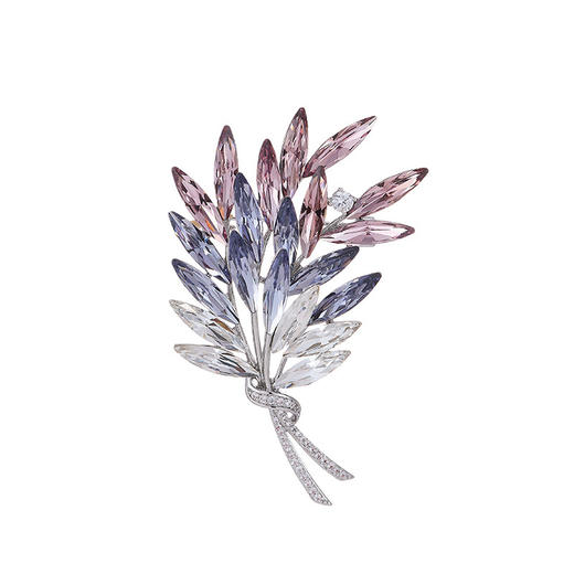 高级感轻奢珠宝款水晶花束麦穗胸针，气质奢华精致大衣外套配饰胸花LY-E-165 商品图3