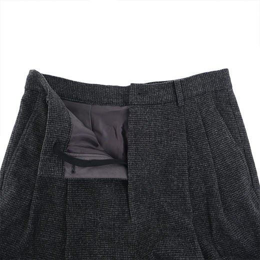 YOKO SAKAMOTO DOUBLE PLEATED CROPPED 羊毛羊绒混纺阔腿裤 商品图1