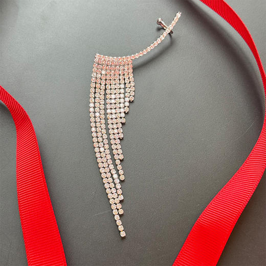 摇曳流苏点缀璀璨水钻银针耳环-纪念日百货门店同款168644088 商品图4